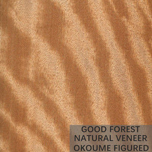 Grain figure peu commun de placage en bois naturel d'Okoume de décoration d'hôtel