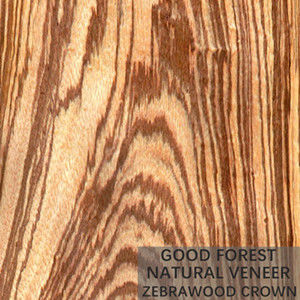 Le quart en bois naturel de placage de zèbre de décoration a coupé le contreplaqué de fantaisie