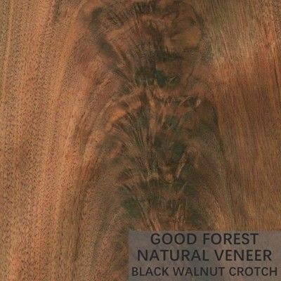 En bois naturel fourche de grain stratifié la noix américaine de coupe quarte