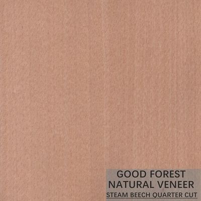 Le hêtre cuit à la vapeur naturel plaquent envelopper le placage vertical de grain excellent