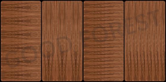 Le quart vertical de grain Apple de placage naturel en bois d'OEM a coupé le placage