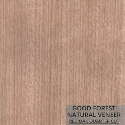 Le bois de chêne rouge fumé plaquent/quarts naturels de contreplaqué de placage a coupé le FSC