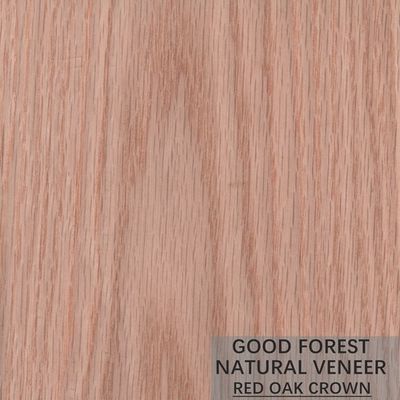 Le bois de chêne rouge fumé plaquent/quarts naturels de contreplaqué de placage a coupé le FSC