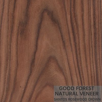 Placage en bois naturel de bois de rose d'hôtel de quart de coupe de couronne directement