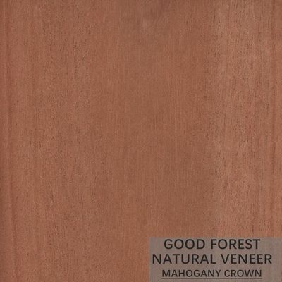 Le placage en bois naturel à peine d'acajou a adapté le grain aux besoins du client de coupe de couronne