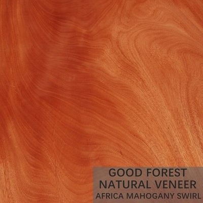 Le placage en bois naturel à peine d'acajou a adapté le grain aux besoins du client de coupe de couronne