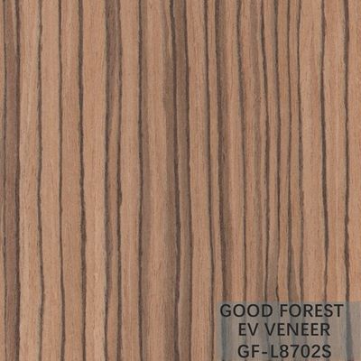 Le zèbre de placage d'EV a machiné le bois pour plaquer le grain droit de couleur naturelle