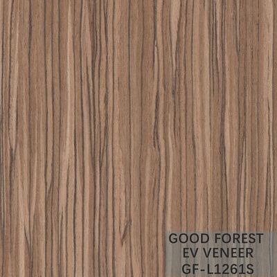 Le zèbre de placage d'EV a machiné le bois pour plaquer le grain droit de couleur naturelle