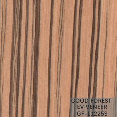 Le zèbre de placage d'EV a machiné le bois pour plaquer le grain droit de couleur naturelle