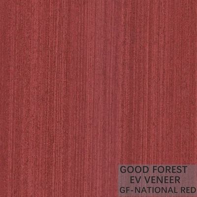 A machiné le bois pour plaquer le placage en bois de couleur rouge pour le Wallcovering
