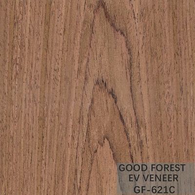 Le placage en bois machiné EV plaquent la couronne de noix noire a coupé naturel