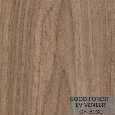 Le placage en bois machiné EV plaquent la couronne de noix noire a coupé naturel