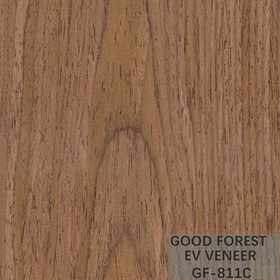 Le placage en bois machiné EV plaquent la couronne de noix noire a coupé naturel