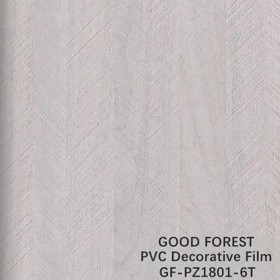 Film décoratif de PVC pour le type bonne fluidité de grain de tissu de meubles