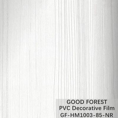 Film blanc de PVC de panneau mural grain en bois décoratif de largeur de 1260mm - de 1330mm