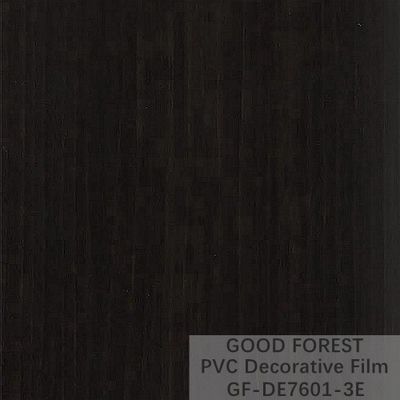 Film noir décoratif de PVC grain en bois de largeur de 1260mm - de 1330mm