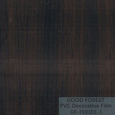 Film noir décoratif de PVC grain en bois de largeur de 1260mm - de 1330mm