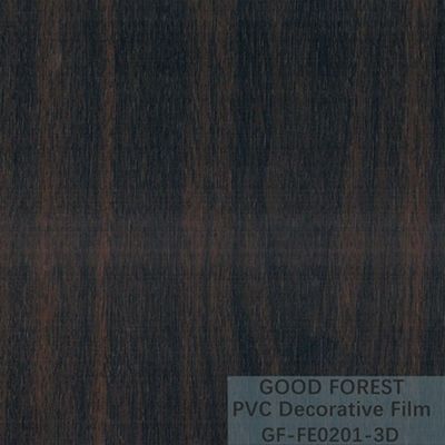 Film noir décoratif de PVC grain en bois de largeur de 1260mm - de 1330mm