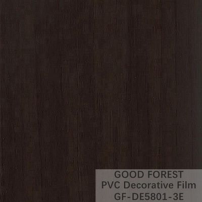 Film noir décoratif de PVC grain en bois de largeur de 1260mm - de 1330mm