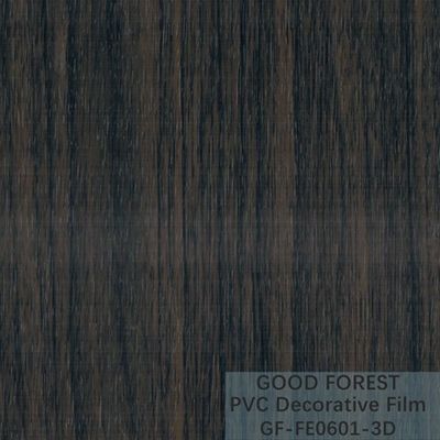Film noir décoratif de PVC grain en bois de largeur de 1260mm - de 1330mm