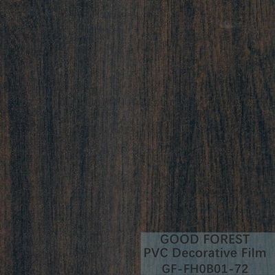 Film noir décoratif de PVC grain en bois de largeur de 1260mm - de 1330mm