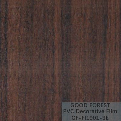 Film intérieur de PVC d'ODM boursouflant la couleur rouge de grain en bois décoratif