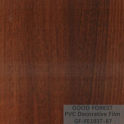 Film intérieur de PVC d'ODM boursouflant la couleur rouge de grain en bois décoratif