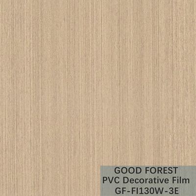 Type jaune-clair décoratif de couleur de boursouflure de film de PVC en bois de grain d'OEM