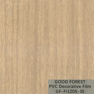 Type jaune-clair décoratif de couleur de boursouflure de film de PVC en bois de grain d'OEM