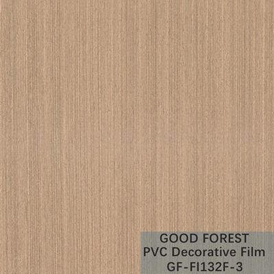 Type jaune-clair décoratif de couleur de boursouflure de film de PVC en bois de grain d'OEM