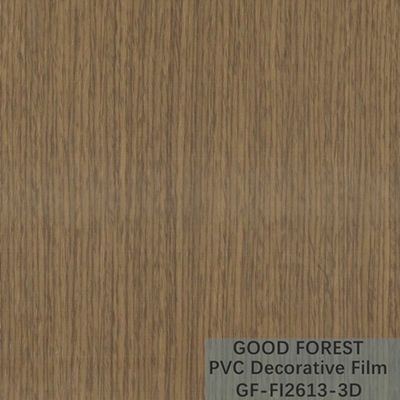 Grain en bois de film de PVC de fluidité de résistance décorative d'éraflure