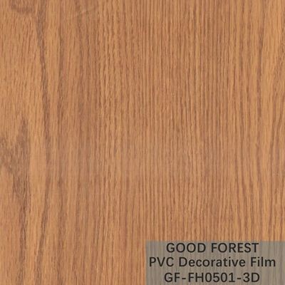 Grain en bois de film de PVC de fluidité de résistance décorative d'éraflure