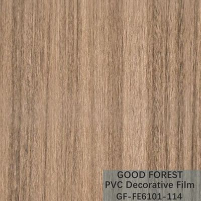 Grain en bois de film de PVC de fluidité de résistance décorative d'éraflure