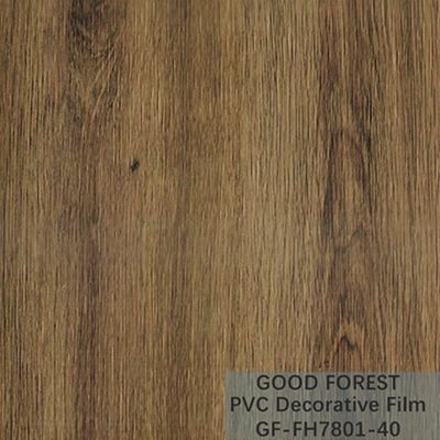Grain en bois de film de PVC de fluidité de résistance décorative d'éraflure