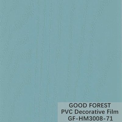 Boursouflez la couleur pure 71 de PVC de grain en bois décoratif rigide de film