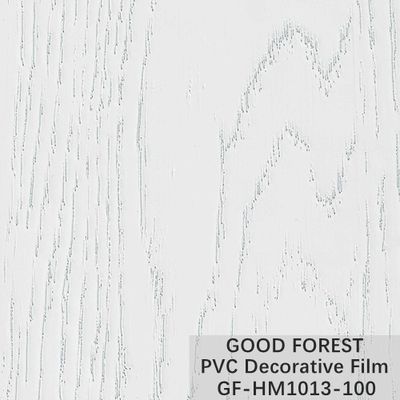 Type pur de la couleur 100 de PVC de boursouflure de grain en bois décoratif de film