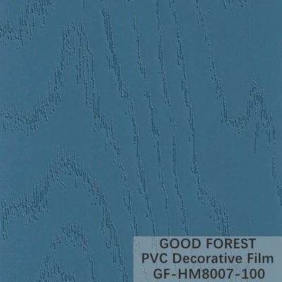 Type pur de la couleur 100 de PVC de boursouflure de grain en bois décoratif de film