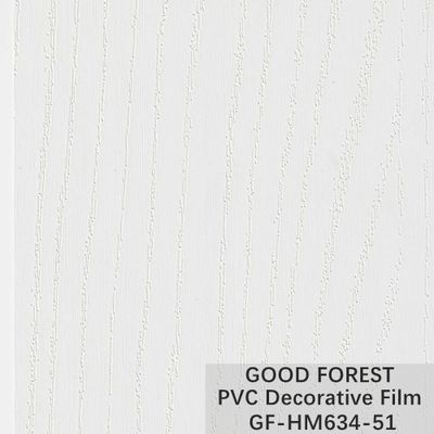 Boursouflage pur de couleur de film décoratif de PVC de grain en bois de Cabinet