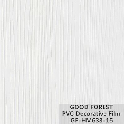 Boursouflage pur de couleur de film décoratif de PVC de grain en bois de Cabinet