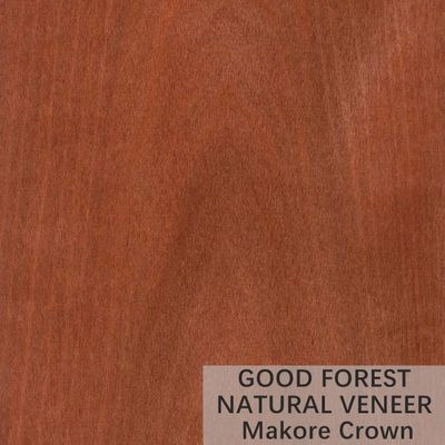 La couronne en bois naturelle de placage de Makore de couleur a coupé le service adapté aux besoins du client par grain