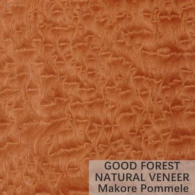 La couronne en bois naturelle de placage de Makore de couleur a coupé le service adapté aux besoins du client par grain
