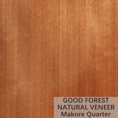 La couronne en bois naturelle de placage de Makore de couleur a coupé le service adapté aux besoins du client par grain