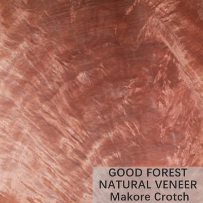 La couronne en bois naturelle de placage de Makore de couleur a coupé le service adapté aux besoins du client par grain