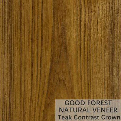 La couronne naturelle de placage en bois naturel de teck a coupé la certification du placage FSC