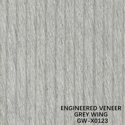 La décoration 3100mm d'OIN a machiné le placage en bois Wing Exotic Grain Grey Color peu commun