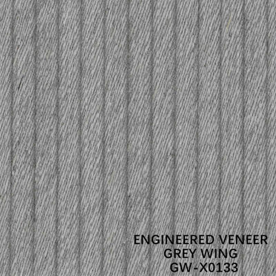 La décoration 3100mm d'OIN a machiné le placage en bois Wing Exotic Grain Grey Color peu commun