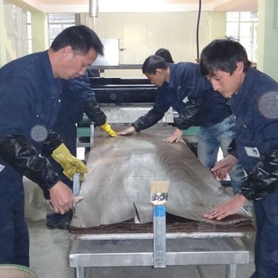 L'abricot blanc a machiné la tranche en bois du placage H86C a coupé des techniques pour le revêtement mural