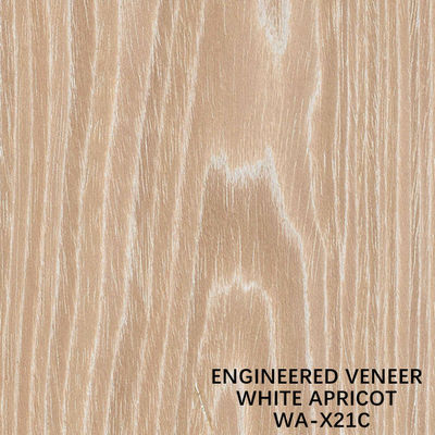 La coupe plate X21C d'abricot blanc a machiné le placage en bois pour l'ODM de visage de Cabinet/peau de porte