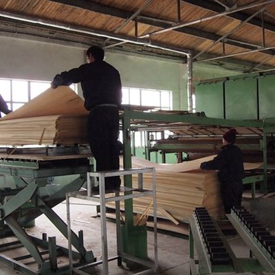 Le bois machiné décoratif reconstitué d'abricot plaquent populaire vertical de grain de l'abricot X24 blanc utilisé pour le visage de Cabinet
