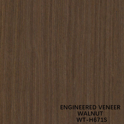 Placage en bois de noyer noir reconstitué H671s Slice Cut Technics Vertical Grain Bon prix de l'usine chinoise pour porte